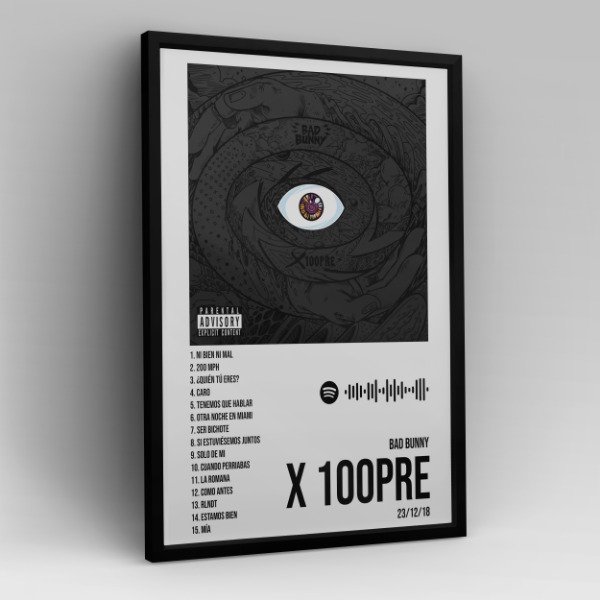 Producto - Cuadro Álbum Bad Bunny X 100PRE