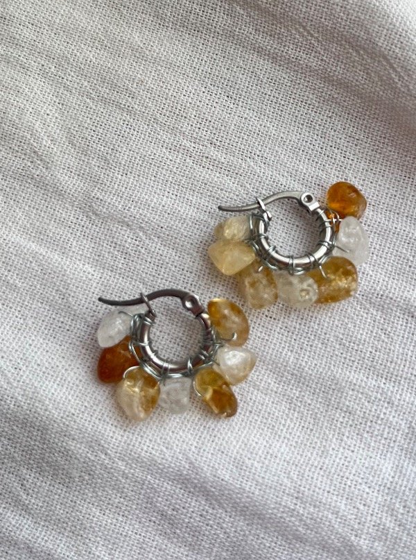 Producto - Aros Escallas de citrino