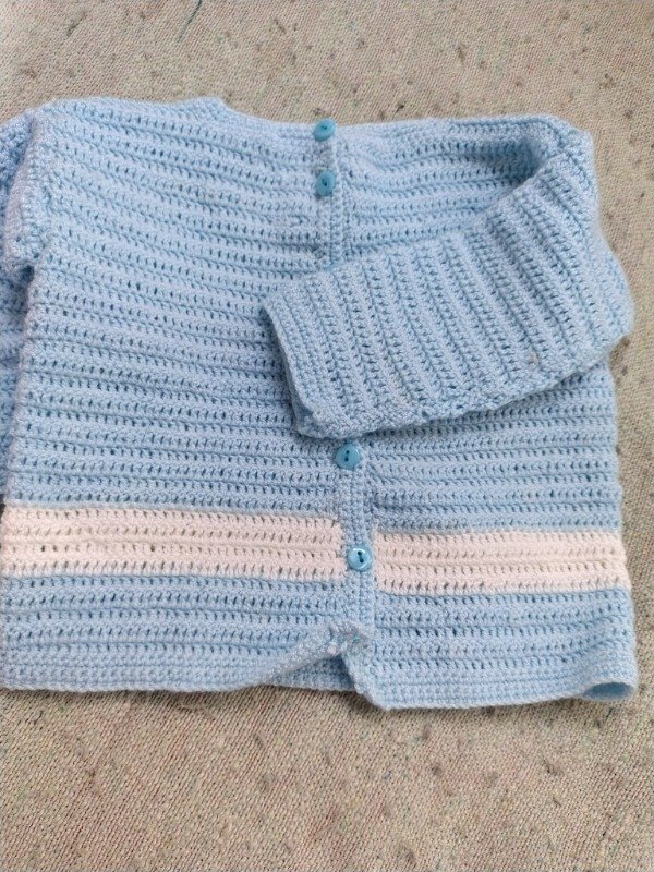 Producto - Saquito bebe hilo 3 a 6 meses.