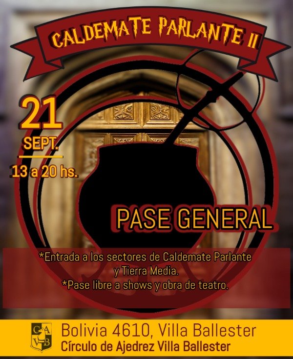 Producto - PASE GENERAL CALDEMATE PARLANTE II