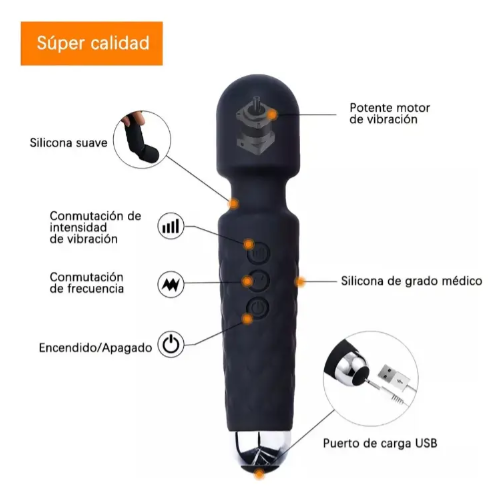 Producto - vibrador masajeador VARITA 20 frecuencias - 2