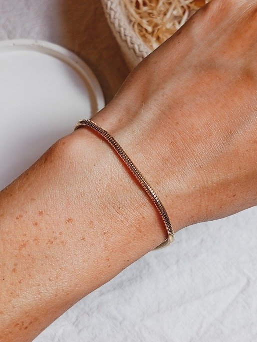 Producto - Pulsera colita de rata - Acero dorado