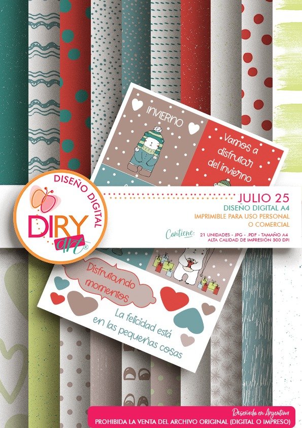 Producto - Julio 25 - Papeles digitales A4