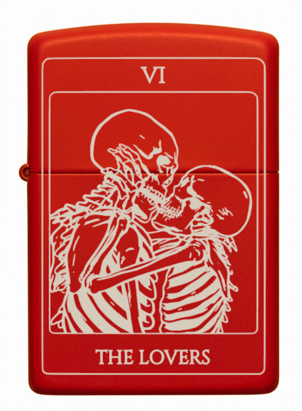 Producto - ENCENDEDOR AZUL RECARGABLE A BENCINA THE LOVERS BESO - 5
