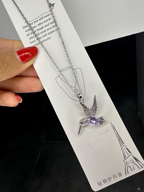 Producto - Cadena colibri lila