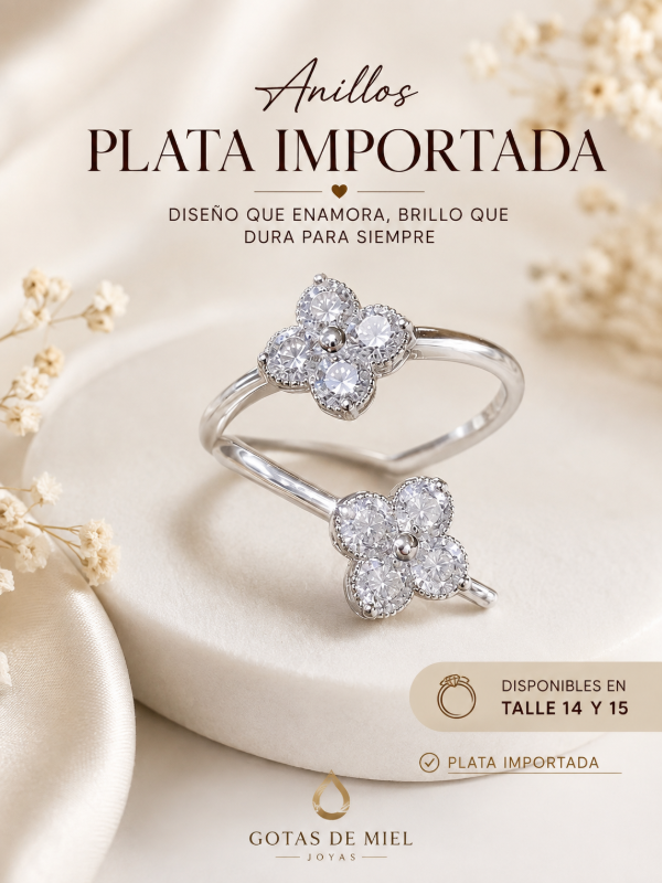 Producto - Anillo flor importado
