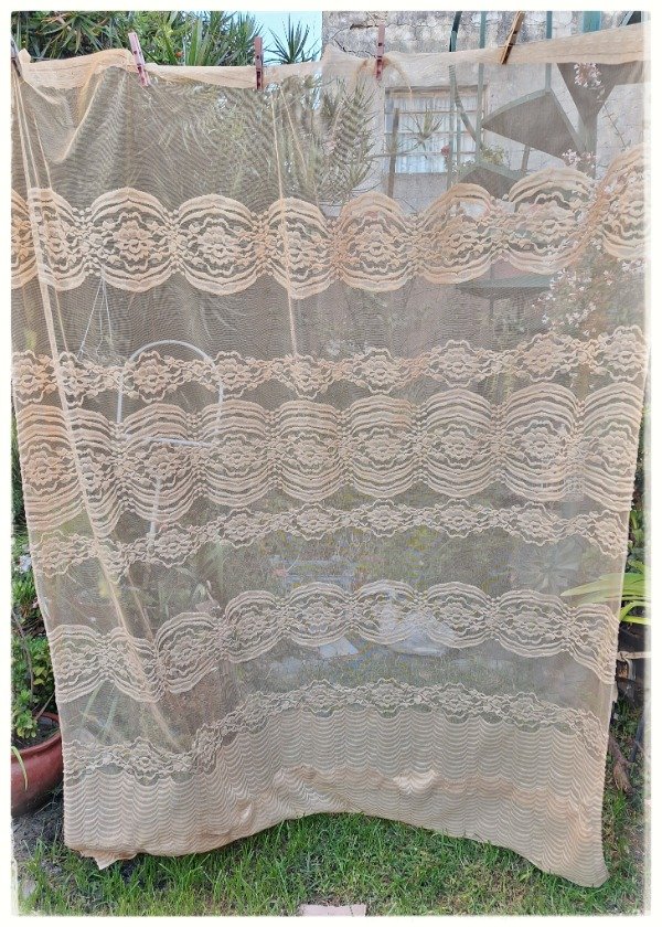 Producto - Cortinas Vintage Caladitos color Vainilla x 2 paños