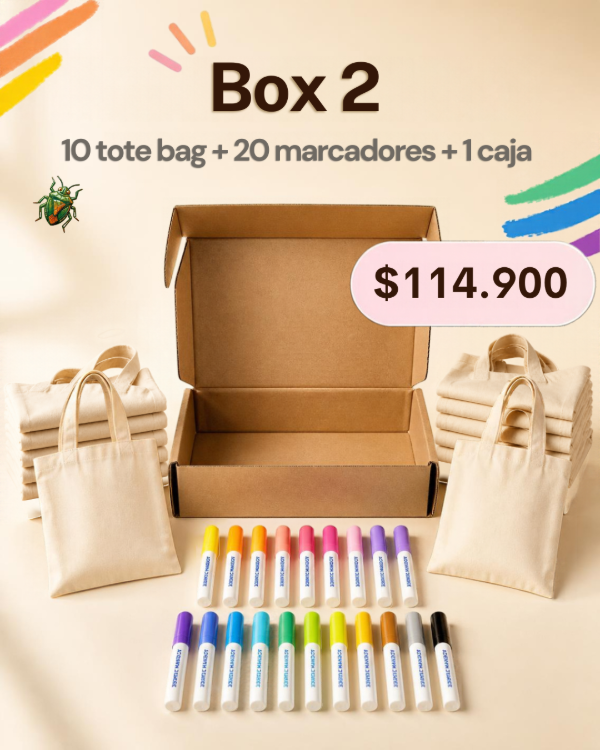 Producto - BOX CREATIVO 2 PINTA TU TOTE X 10