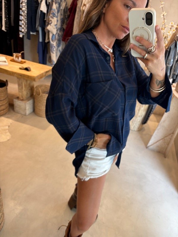 Producto - Camisa Leñadora Azul