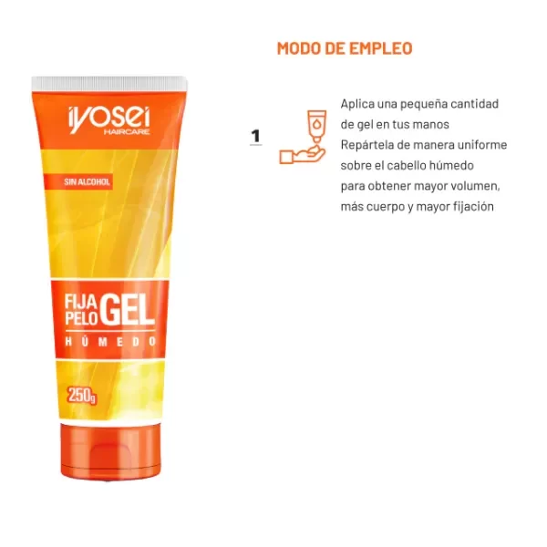Producto - GEL FIJA PELO - EFECTO HUMEDO - 250 grs. - 2