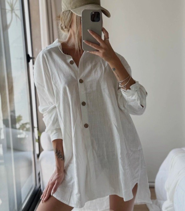 Producto - Camisola de lino oversize fresca y liviana