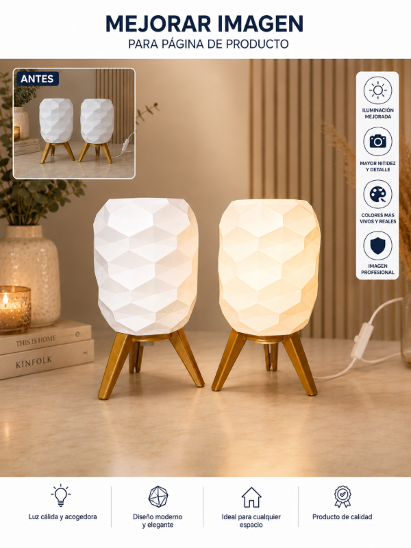 Producto - PAR DE VELADORES GEOMÉTRICOS
