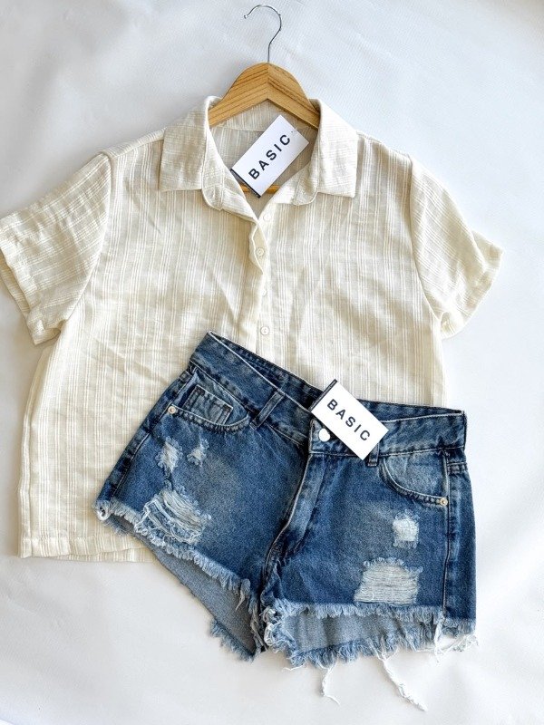 Producto - Short Saint azul tiro bajo - 2