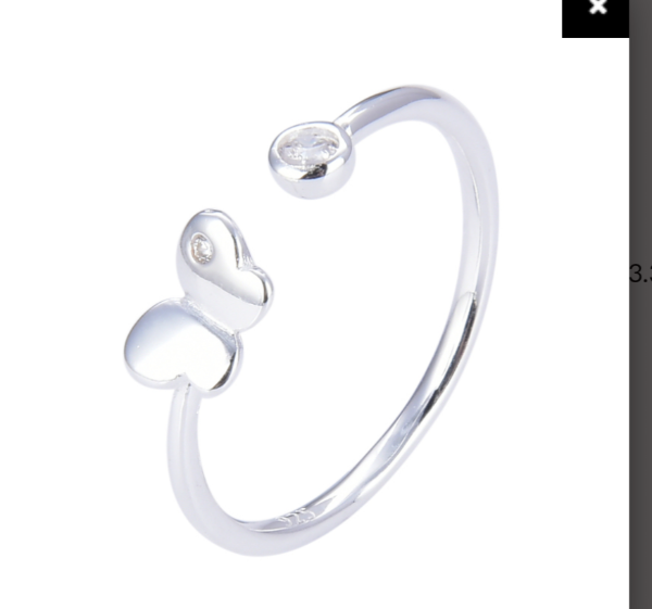 Producto - Anillo 91 ajustable. Mariposa. Plata 925