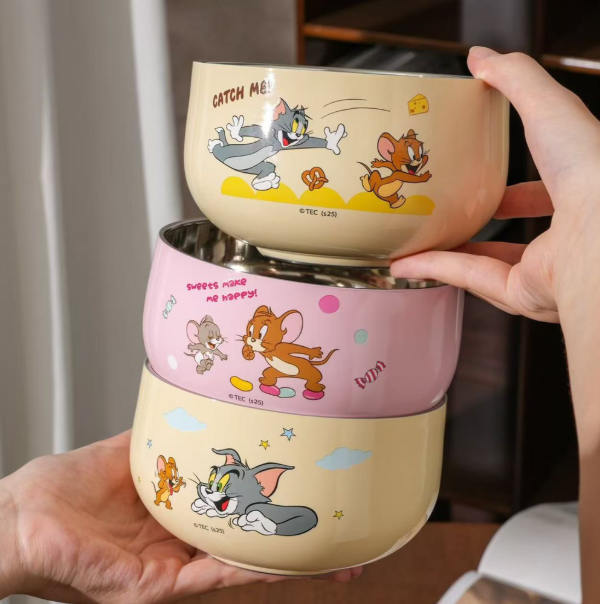 Producto - Bowl Acero Tom-Jerry