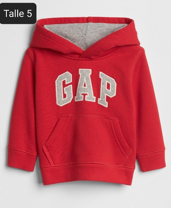 Buzo con friza gap talle 5 rojo