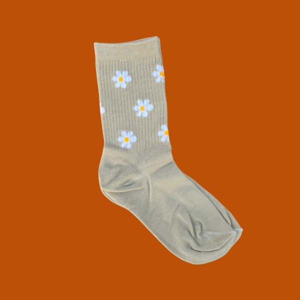 Producto - Medias-Intermedia "Margaritas Marron"
