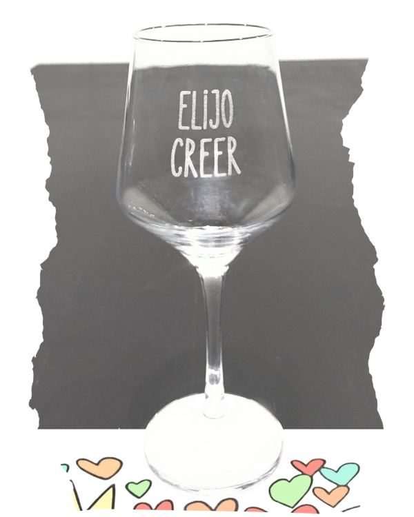 Producto - Copa de vino elijo creer