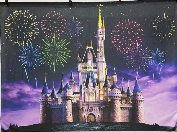 Producto - FONDO CASTILLO AZUL PRINCESA CON FALLA IMPERCEPTIBLE 200X150 C12
