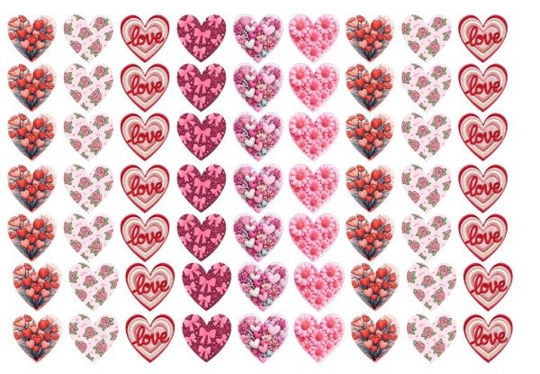Producto - LAMINA ENAMORADOS CORAZONES 20 3CM