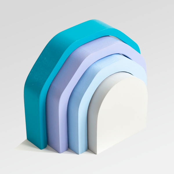 Producto - Arcoíris de madera 4 arcos VENECIA - 18 cm - Juguete Waldorf