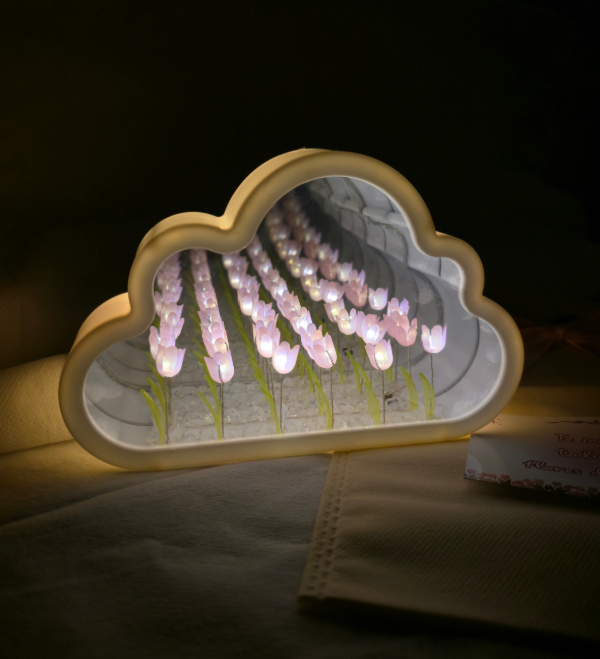 Producto - Lampara nube tulipan con luz mediante USB o PILAS - 2