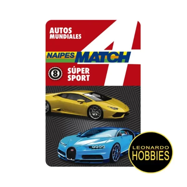 Producto - Cartas Retro Autos Deportivos - Super Sport Match 4 Original