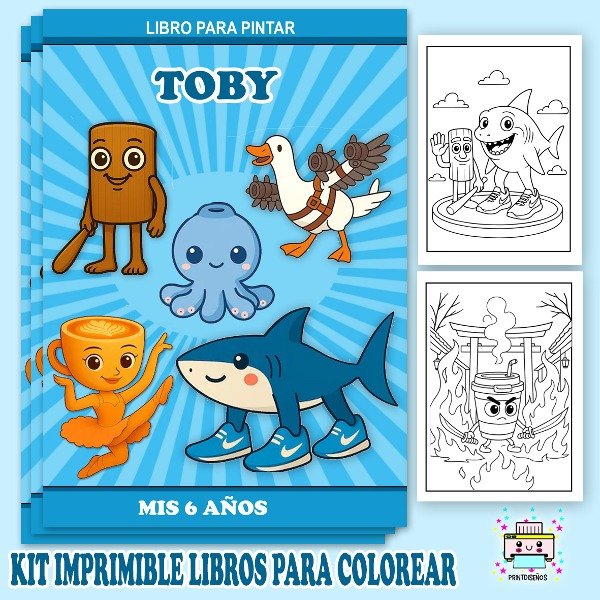 Producto - Librito para colorear personalizado Tralero Tung Ballerina