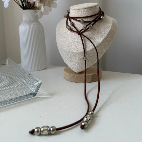 Producto - Collar Lazo de Gamuza - More Brown