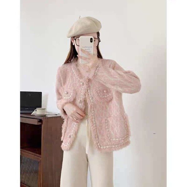Producto - Chaqueta Elastizada color Rosa con brillos