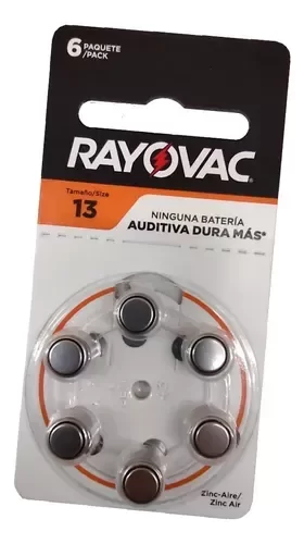Producto - Pila Rayovac Auditiva L 13 Para Audifonos blister x 6 unidades