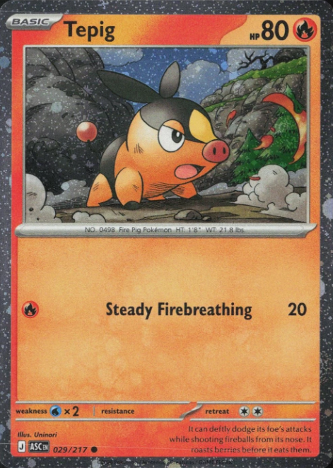 Producto - Tepig 029/217 - Ascended Heroes Pixel Cosmos Holo Promo