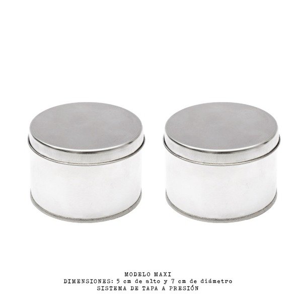 Producto - LATA PARA VELAS SOUVENIR CON TAPA A PRESIÓN PACK 20 UNIDADES
