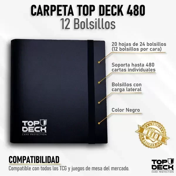 Producto - Carpeta Esencial - TOPDECK 480 color Negro