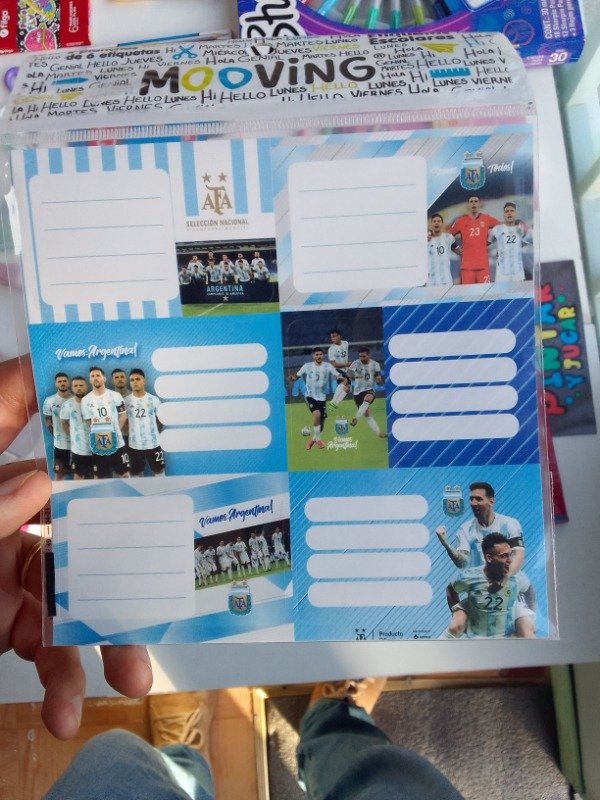 Producto - Etiquetas Autoadhesivas Mooving x 12 AFA. Rótulos de Selección Argentina.