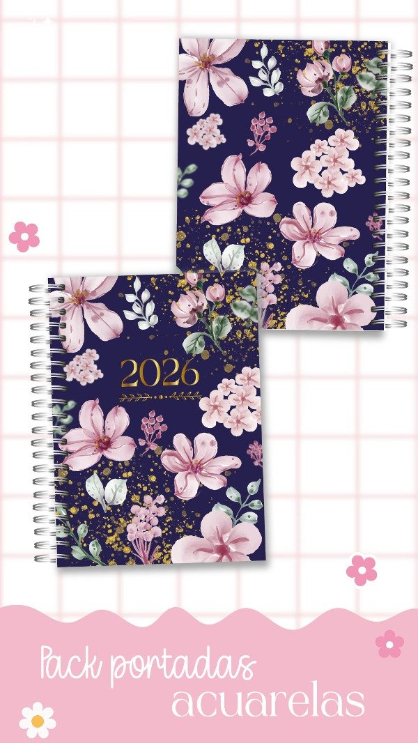 Producto - Pack x 3 portadas - Acuarelas