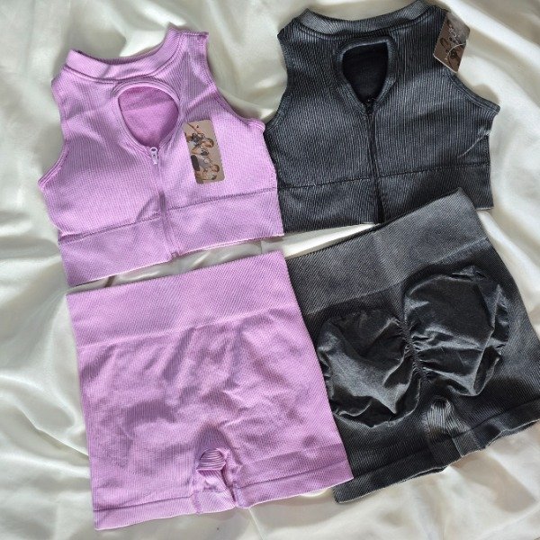 Producto - CONJUNTO DEPORTIVO PRELAVADO CORTO 2PZ  CON PUSH UP D'LIRIO N218 (X6)