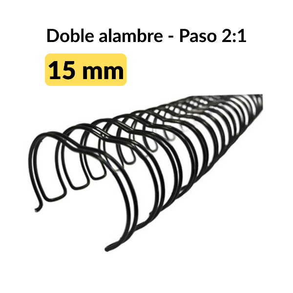 Producto - Anillo Doble Alambre Paso 2:1 15mm - 0