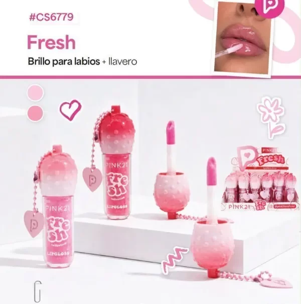 Producto - PINK 21 LIP GLOSS CON LLAVERO