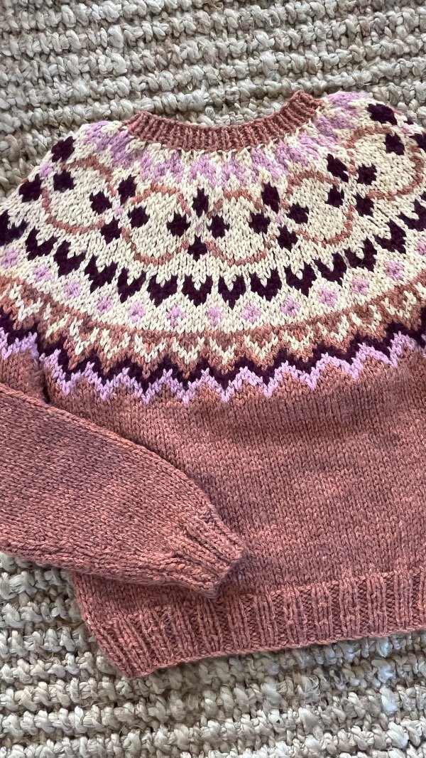 Sweater Jacard Durazno — imagen 3