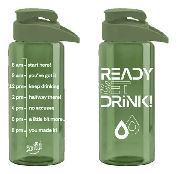 Producto - Botella de Agua Dehuka Dakar Verde Deportiva 1100ml