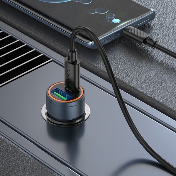 Producto - HOCO - Z57A Cargador Auto Dual Port 30W (C to C) - 4