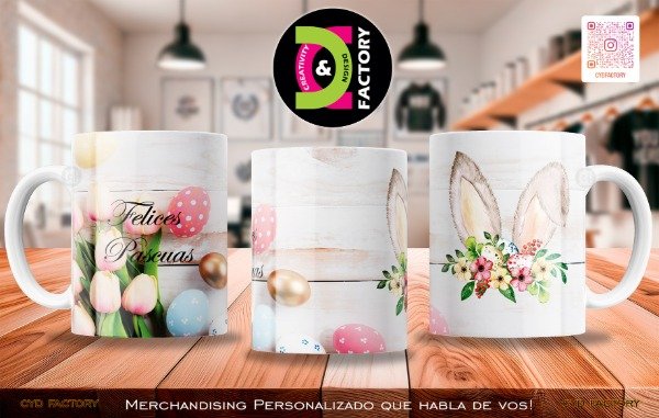 Producto - Taza Felices Pascuas - TZ-RT-BL-11OZ-179-FES-PAS