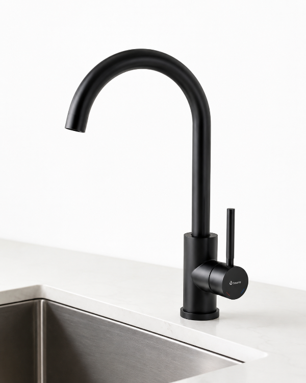 Producto - Grifería tipo pico cisne alta - Negro industrial - BAR - 0