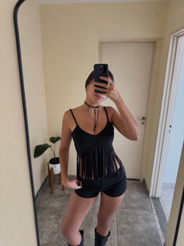 Producto - Top gamuza flecos