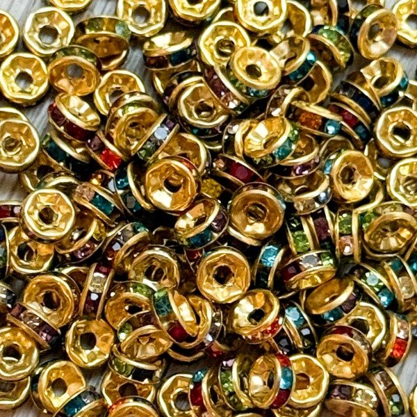 Producto - Separadores con STRASS DORADO x 20u