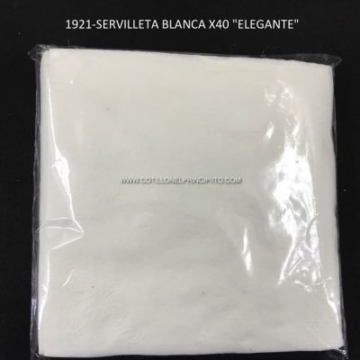 Producto - Servilleta Blanca Elegante 33x33cm x40 Unidades