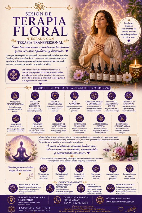 Producto - SESION TERAPIA FLORAL (INCLUYE TERAPIA TRANSPERSONAL)