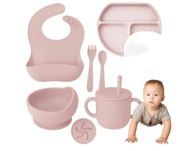 Producto - Set Alimentacion Bebe Plato Antideslizante Silicona