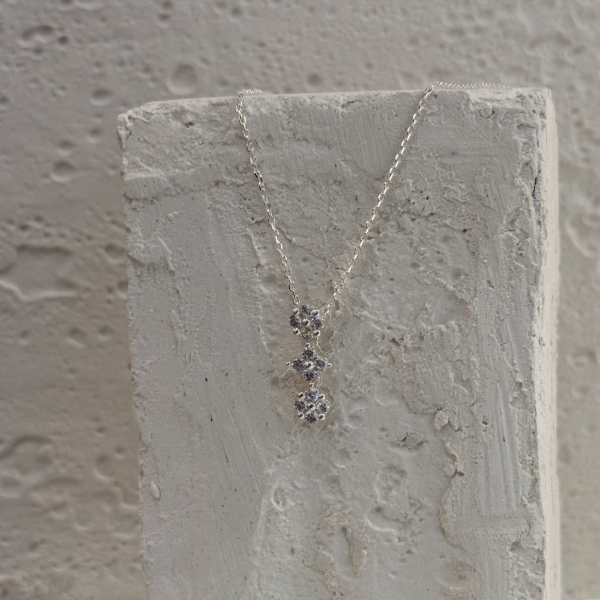 Producto - Collar colgante flores strass AB